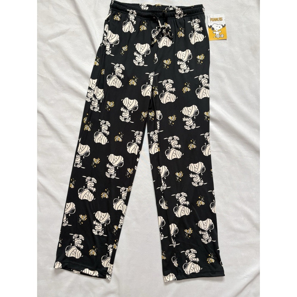 NEW Snoopy Peanuts Fleece Lounge Pants PJ Bottoms SNOOPY Halloween Size Small